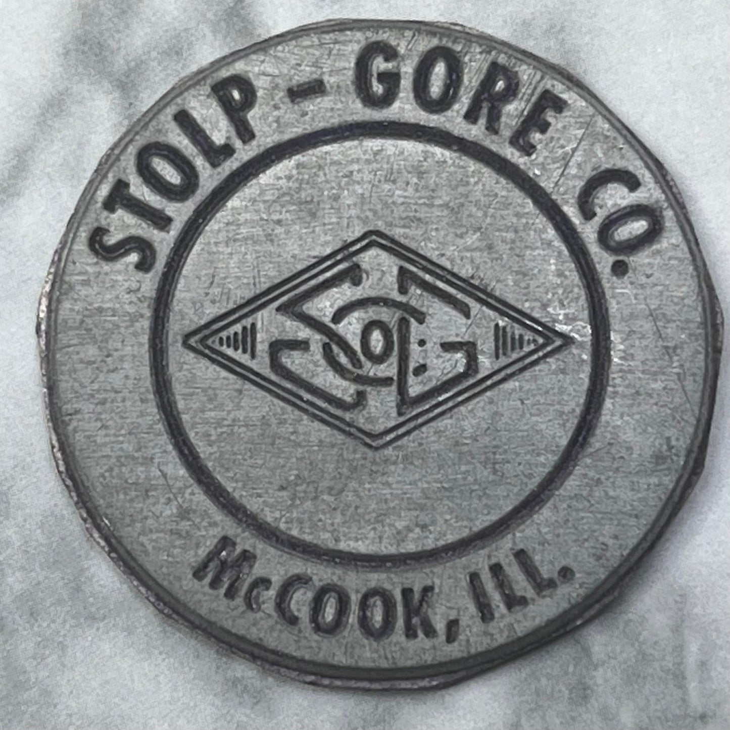 Vintage Printing Letterpress Printers Block Plate Stolp-Gore Co. McCook IL SE838