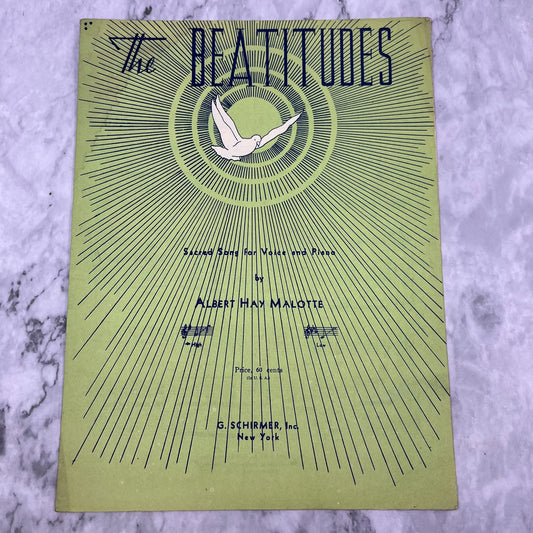 The Beatitudes Sheet Music Voice and Piano 1938 Vintage Albert Hay Malotte V39-2