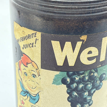 1950s Welch's 1.5 pts Howdy Doody Grape Juice Bottle UNOPENED TE5