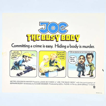 1971 JOE THE BUSY BODY, (aka THE GAZEBO), Louis de Funes Lobby Card FL4