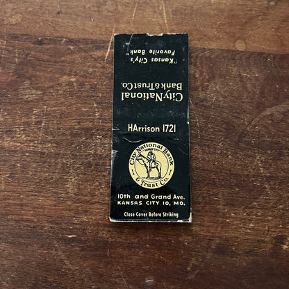 Kansas City National Bank & Trust Advertising Matchbook Cover MM11-4