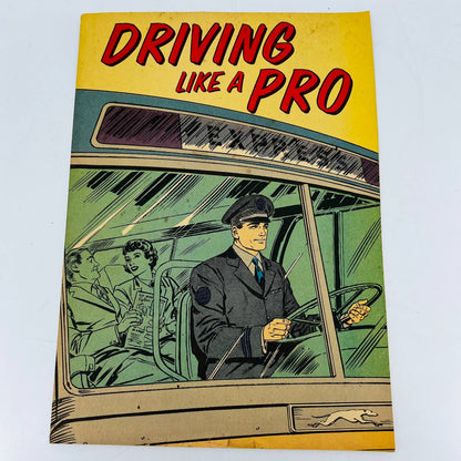 Driving like a Pro - 1958 Greyhound Bus Promotional Advertisement Comic Book C5