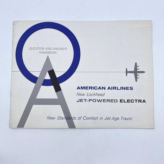 1958 American Airlines New Lockheed Jet-Powered Electra Q&A Handbook TC6