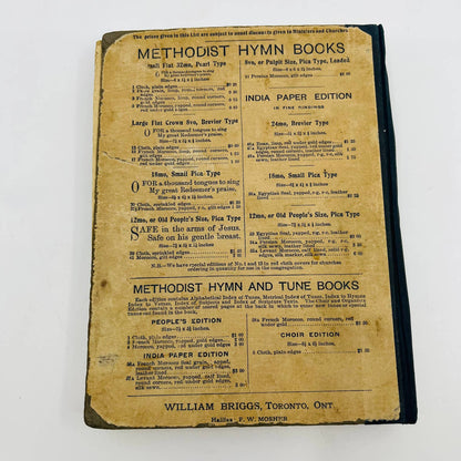 1894 THE CANADIAN HYMNAL 496 Hymns William Briggs Toronto Sunday School TD7