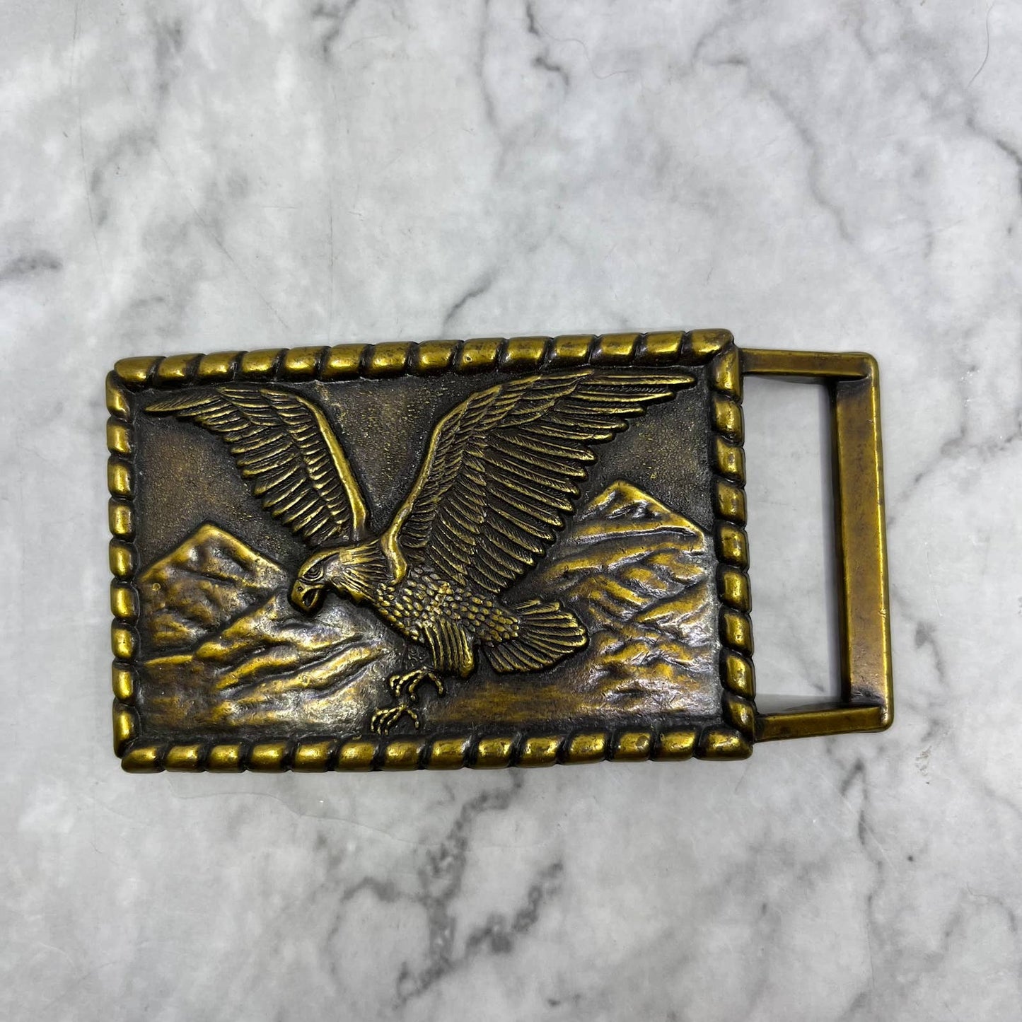 Levis Brass Bald Eagle Belt Buckle KG Cowboy Ranch Rodeo Country SE7