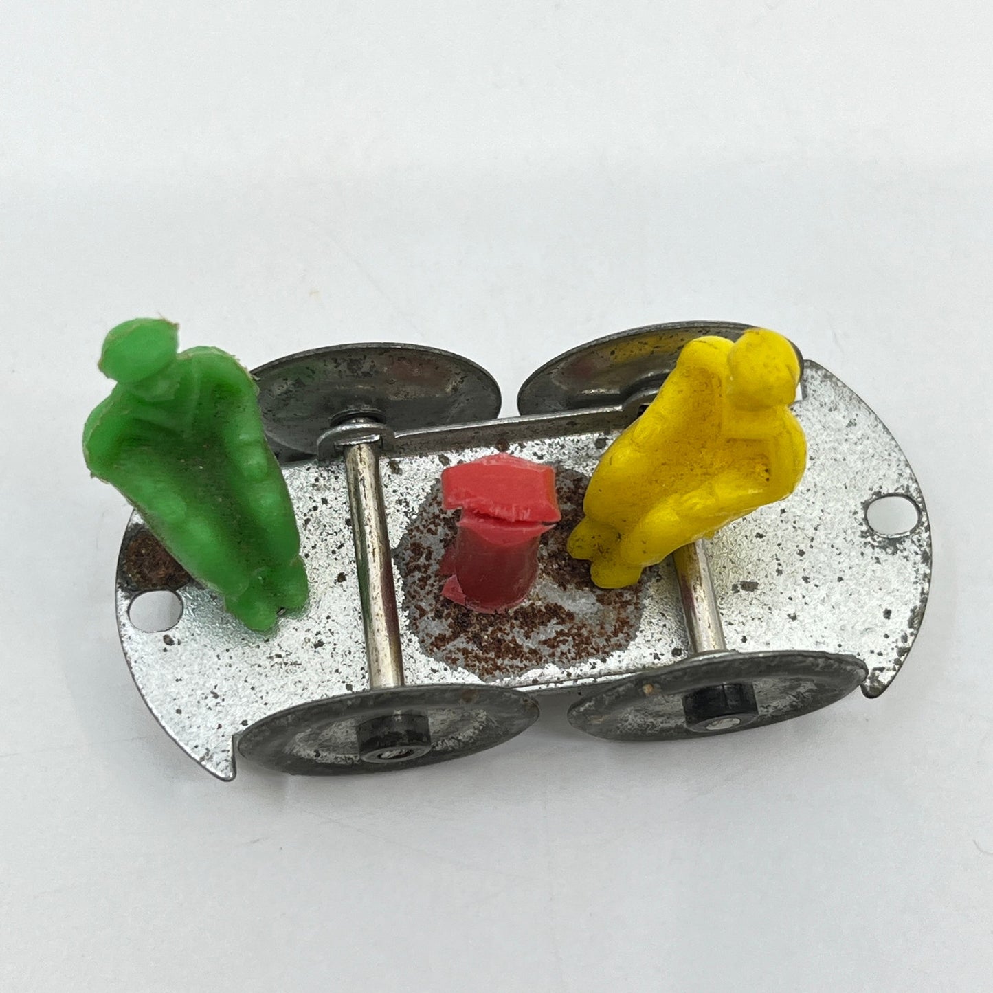Vintage Train Pump Cart Tin Toy Celluloid Men SE9