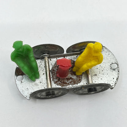 Vintage Train Pump Cart Tin Toy Celluloid Men SE9