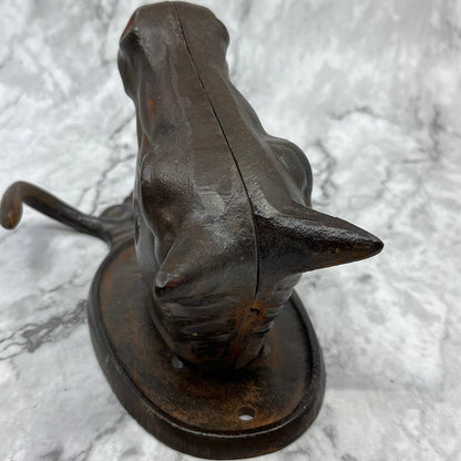 Vintage Heavy Cast Iron Horse Head Double Coat Hook 8x6 TJ8