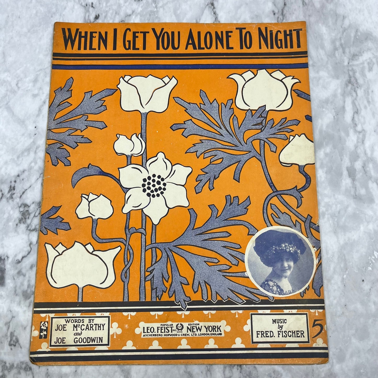 When I Get You Alone Tonight Sheet Music 1912 McCarthy Goodwin Fred Fischer V41-2