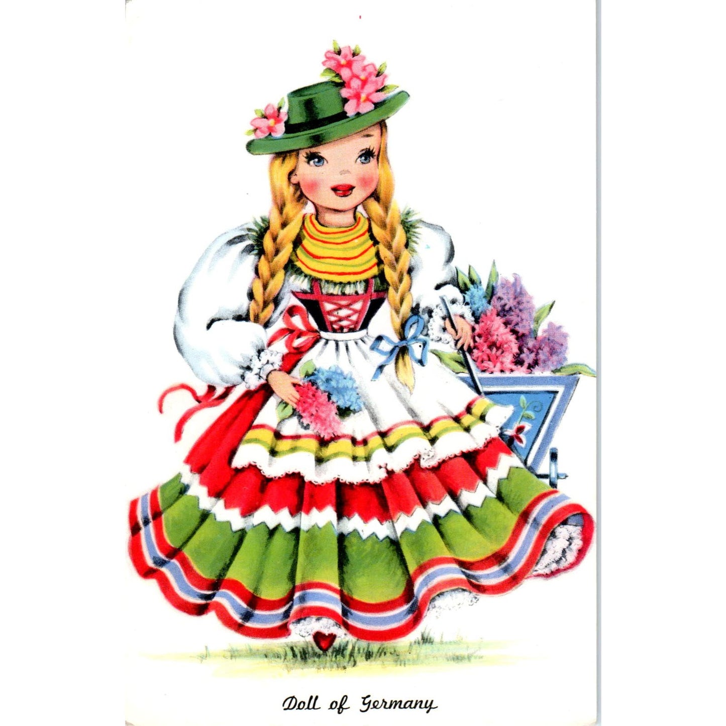 Doll of Germany - Dolls of Many Lands Series Original Postcard PB4