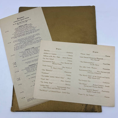 1929 Program Sacerdotal Golden Jubilee of Reverend Adam Christ Lebanon PA TH7