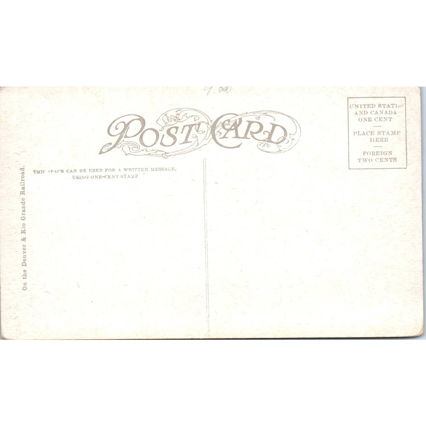 Train Going through the Royal Gorge, Colorado Original Postcard TK1-29