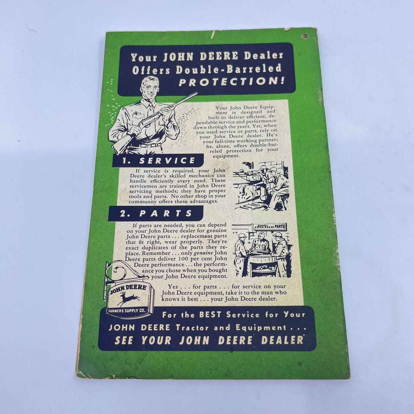 Original 50s John Deere Fertilizer Distributor Model LF Operator's Manual TC6