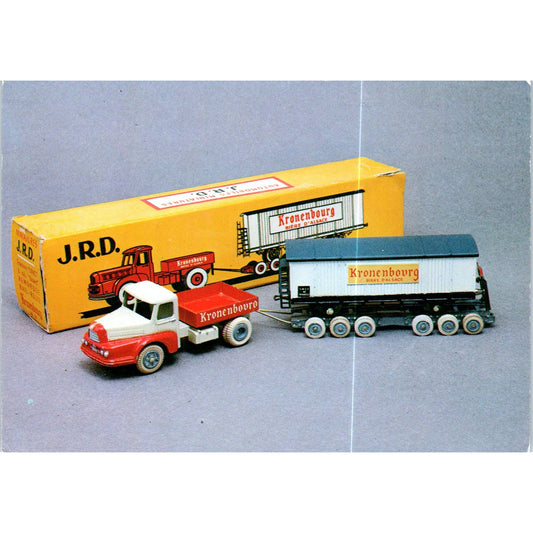 Unic 6 cyl Kronenbourg JRD N 123 French Toy Race Car Original Postcard TK1-P18