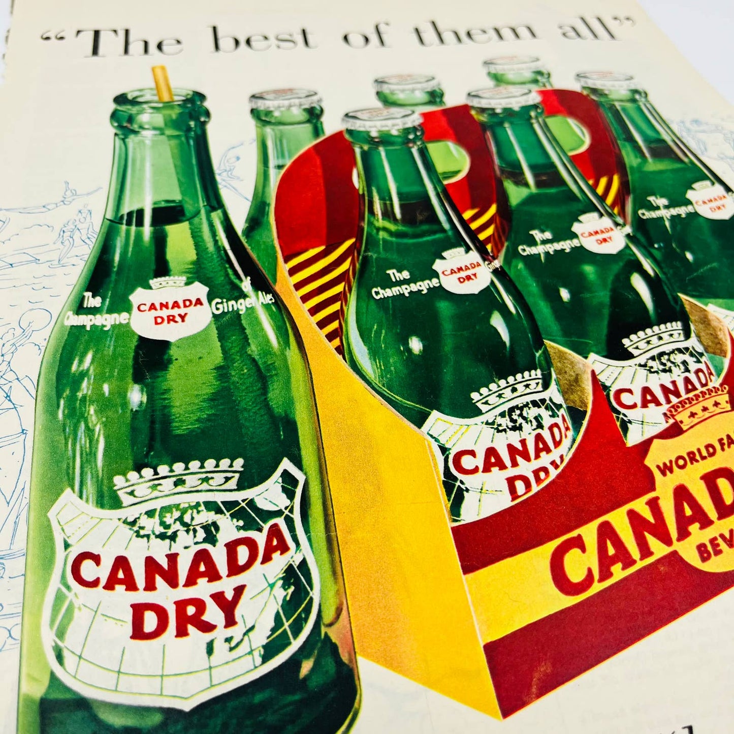 1950 Canada Dry Ginger Ale Soda Pop Original Print Ad 10x13.5” TA8