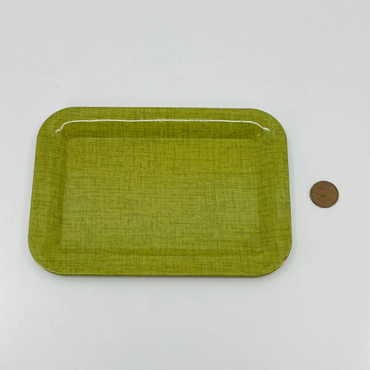 MCM Toleware Olive Green Metal Small Tray 6.5 x 4.5” TB6