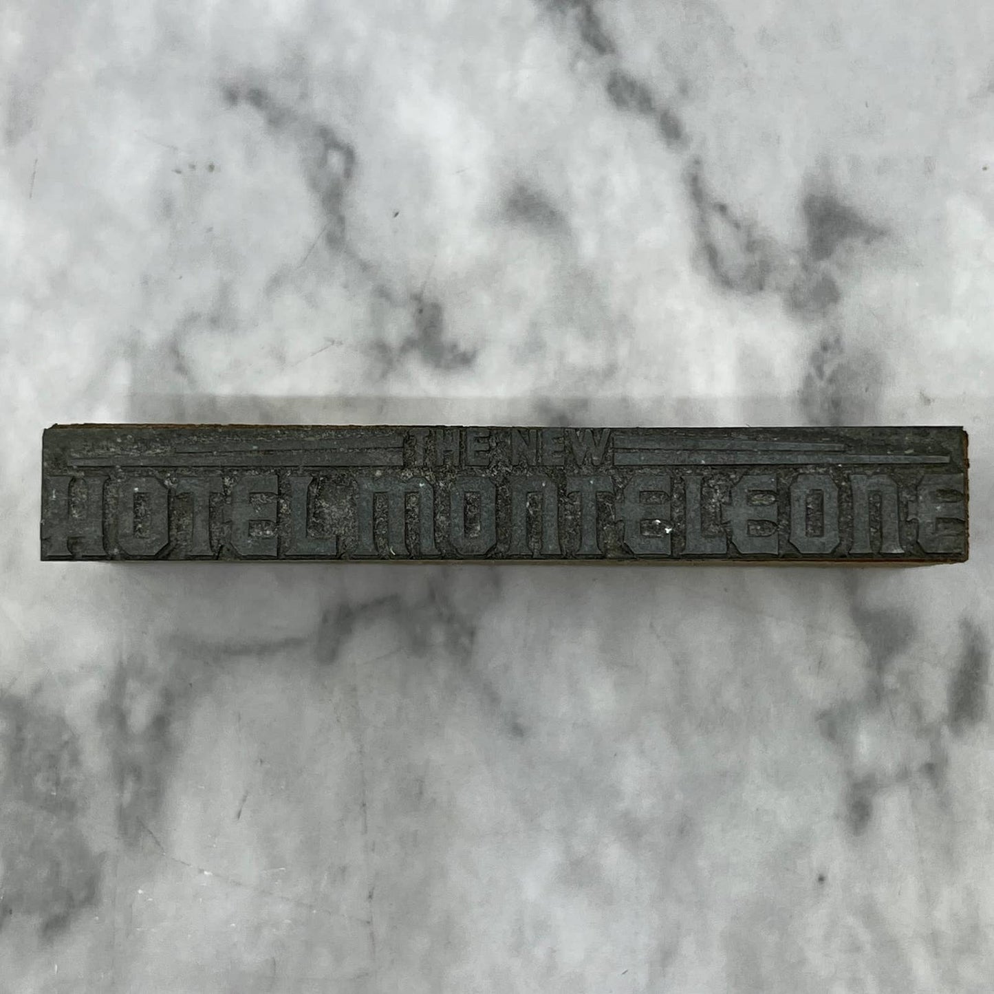 Vintage Printing Letterpress Printers Block Plate The New Hotel Monteleone TJ59