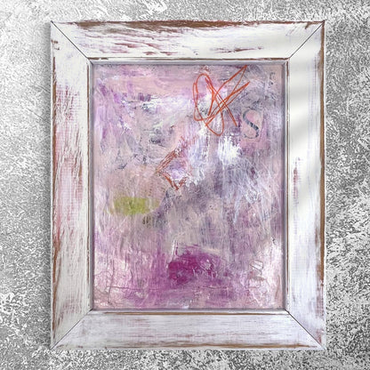 Original Framed Mixed Media Abstract Art Painting 10x12 “Swift Symbiosis” w/ COA