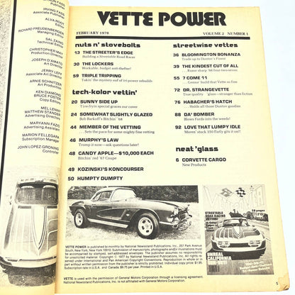 1978 Feb Vette Power Magazine Californis Sun Vette Ultra Glass TG1