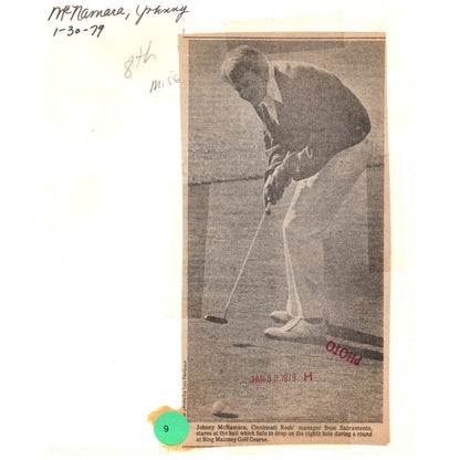 1979 Original Press Photo Golf Johnny McNamara Bing Maloney Golf Course 8x10 AD2