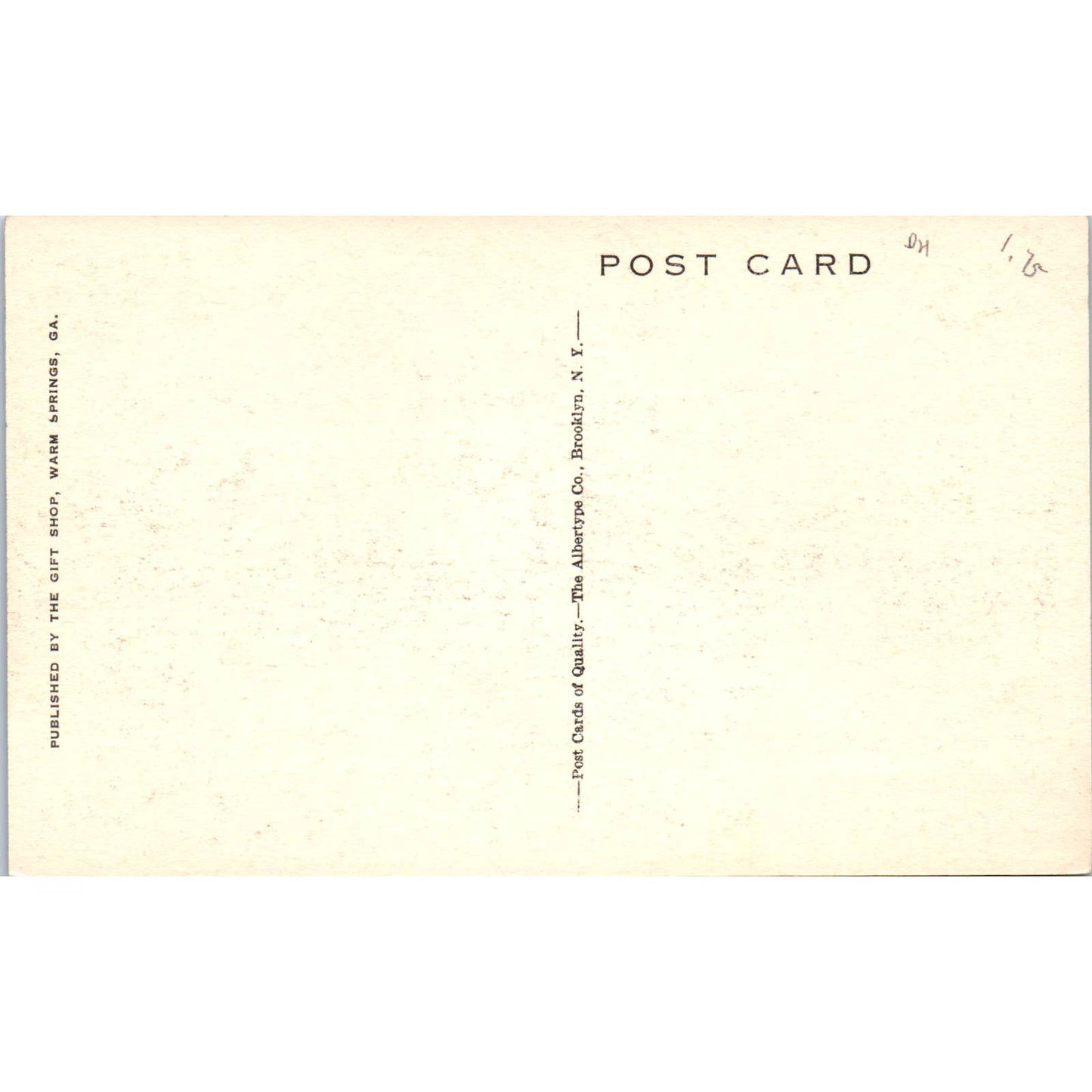 Interior of Private Winter Pool Warm Springs Georgia Original Postcard TK1-P1