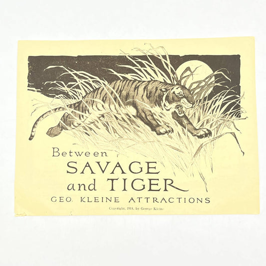 1914 Between SAVAGE and TIGER GEO. KLEINE ATTRACTIONS Bijou Knoxville AB8