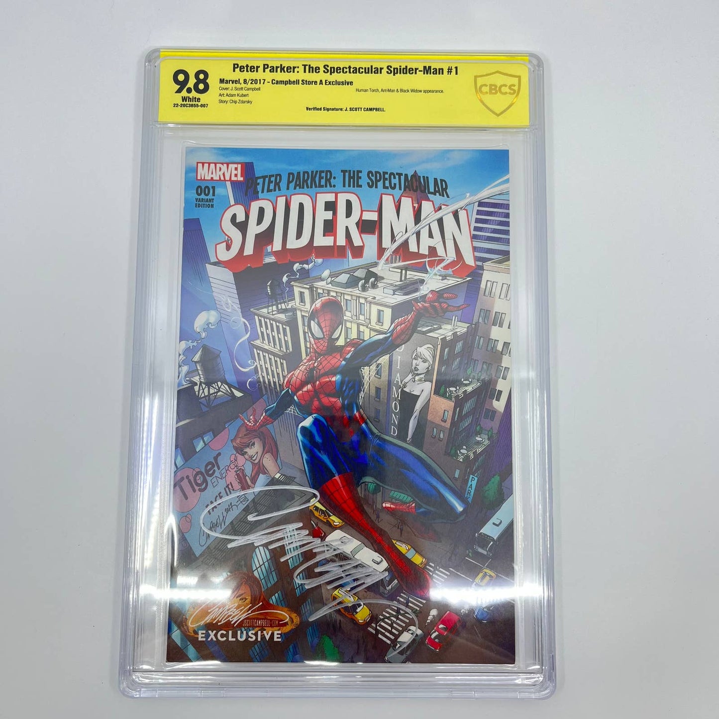 Peter Parker: The Spectacular Spider-Man #1 CGC CBCS 9.8 J Scott Campbell Signed