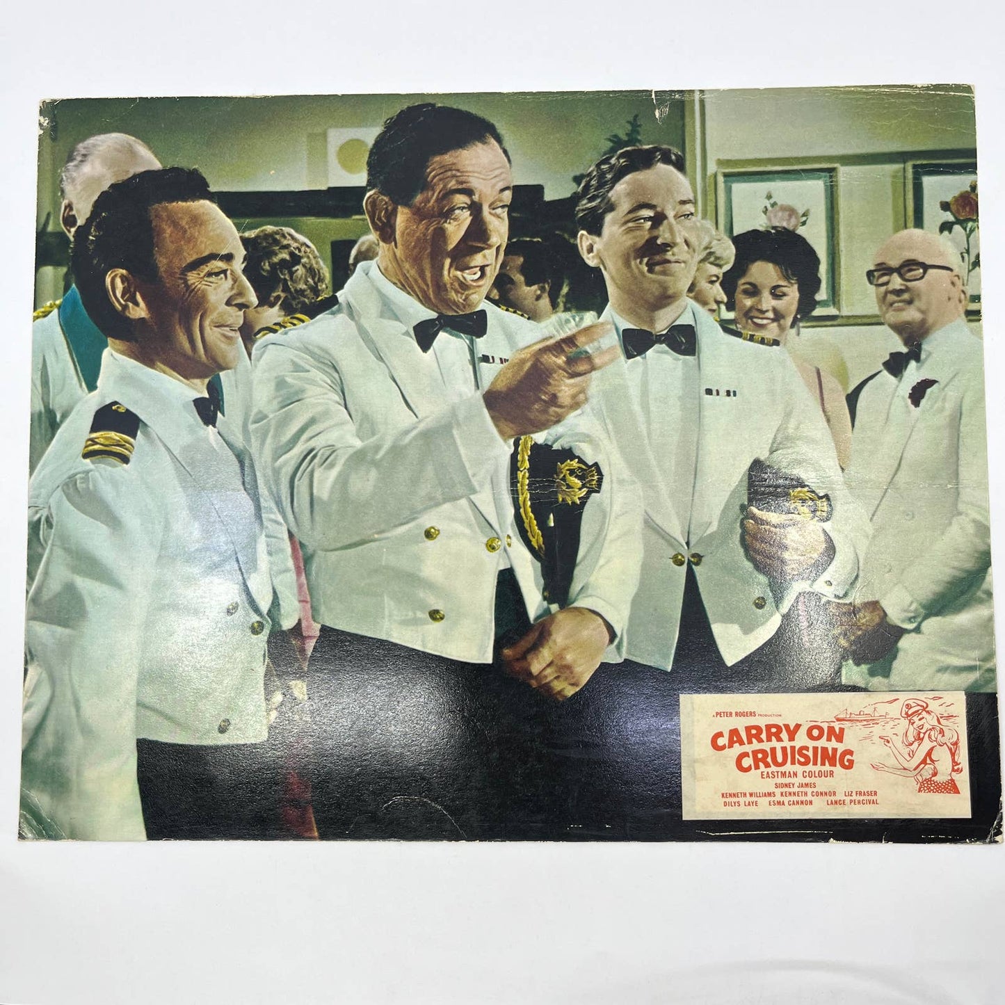 1962 Carry on Cruising Sidney James Kenneth Williams 11x14 UK Lobby Card FL4