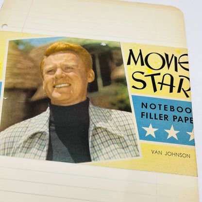 1940s Movie Star Notebook Filler Paper Van Johnson Unused BA1