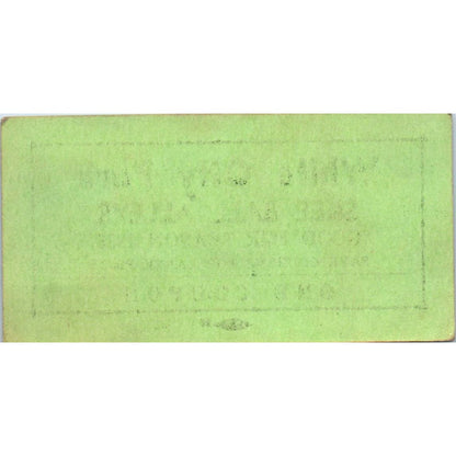 1936 White City Park Skee Ball Alleys Coupon Card TK2-CC