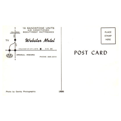 Vintage Postcard - Western Motel AAA Angola Indiana AD9