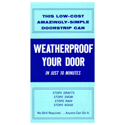 1950s MCM Advertising Brochure Mortell Foamflex Doorstrip Weather Stripping SE4