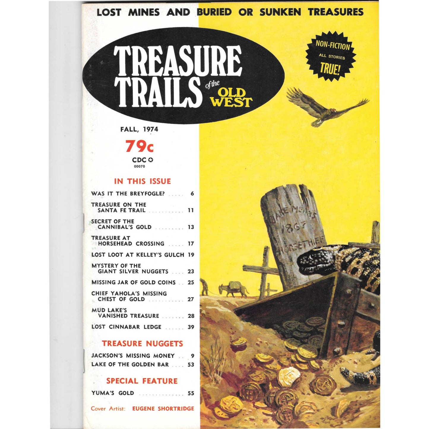 Treasure Trails of The Old West Magazine - Lost Mines Sunken Gold Fall 1974 M6