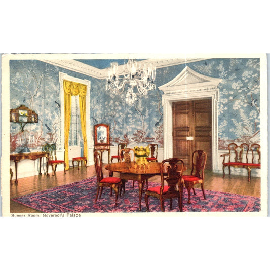 Superior Room Governor's Palace Williamsburg Virginia Original Postcard P1-15