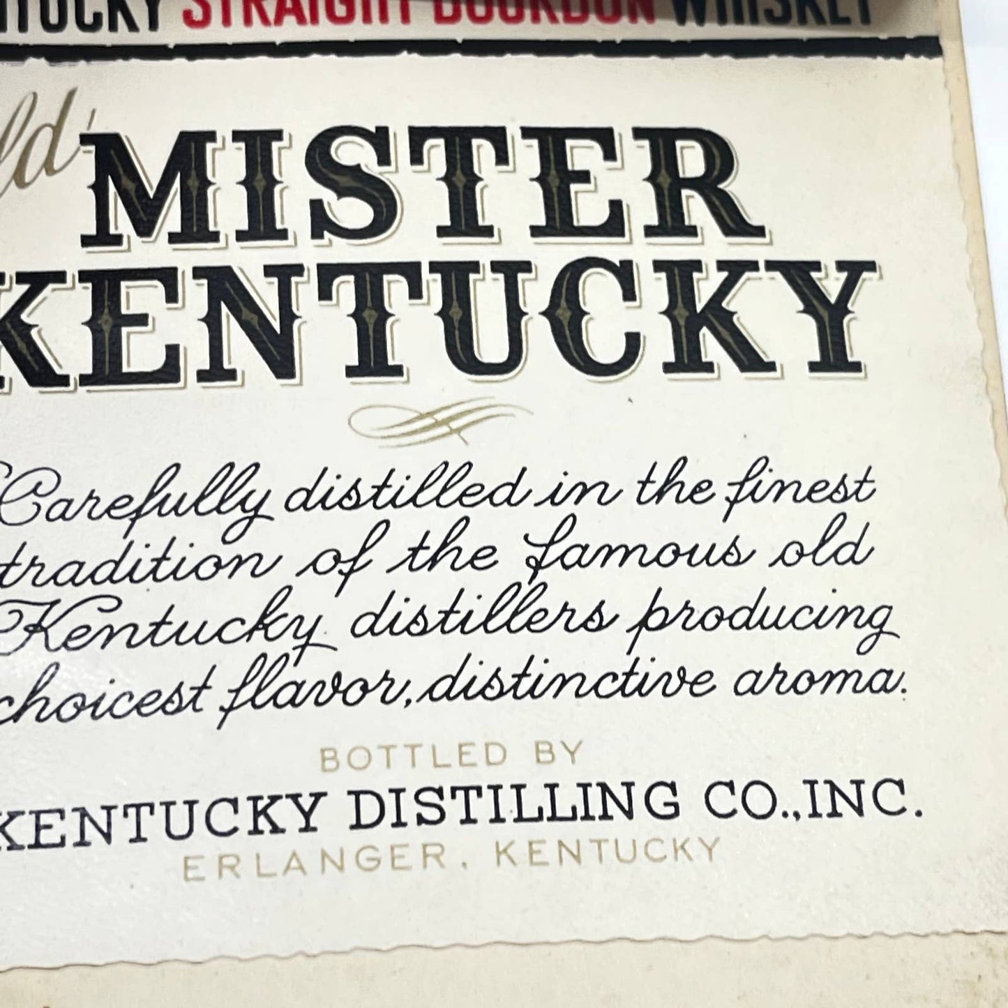 Old Mister Kentucky Whiskey Label Set of 5 Double Springs Distillery Greenbrier