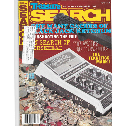 Treasure Search Magazine 1986 March/April Metal Detecting Gold Diamonds M2