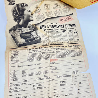1938 Montgomery Ward Invoice and Order Forms Mathias West Virginia L4-6