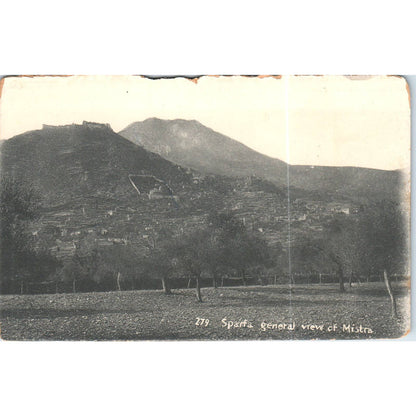 c1910 Sparta General View of Mistra RPPC Original Postcard TK1-P19