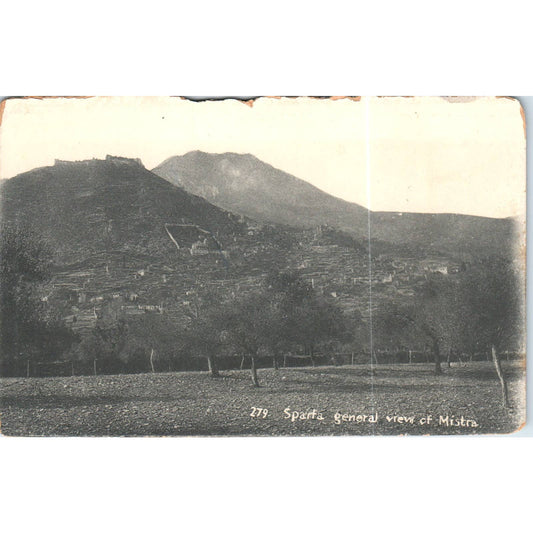 c1910 Sparta General View of Mistra RPPC Original Postcard TK1-P19