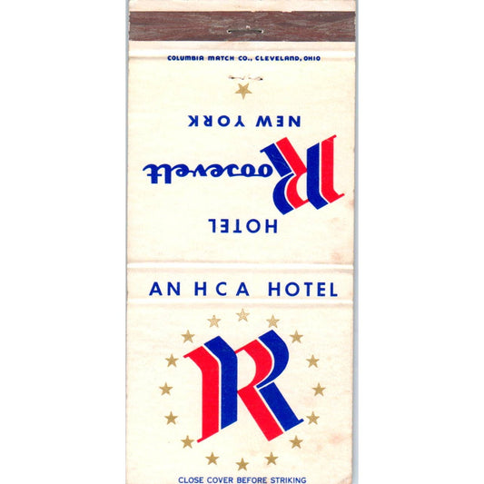 Hotel Roosevelt New York Advertising Matchbook Cover SA1-M11
