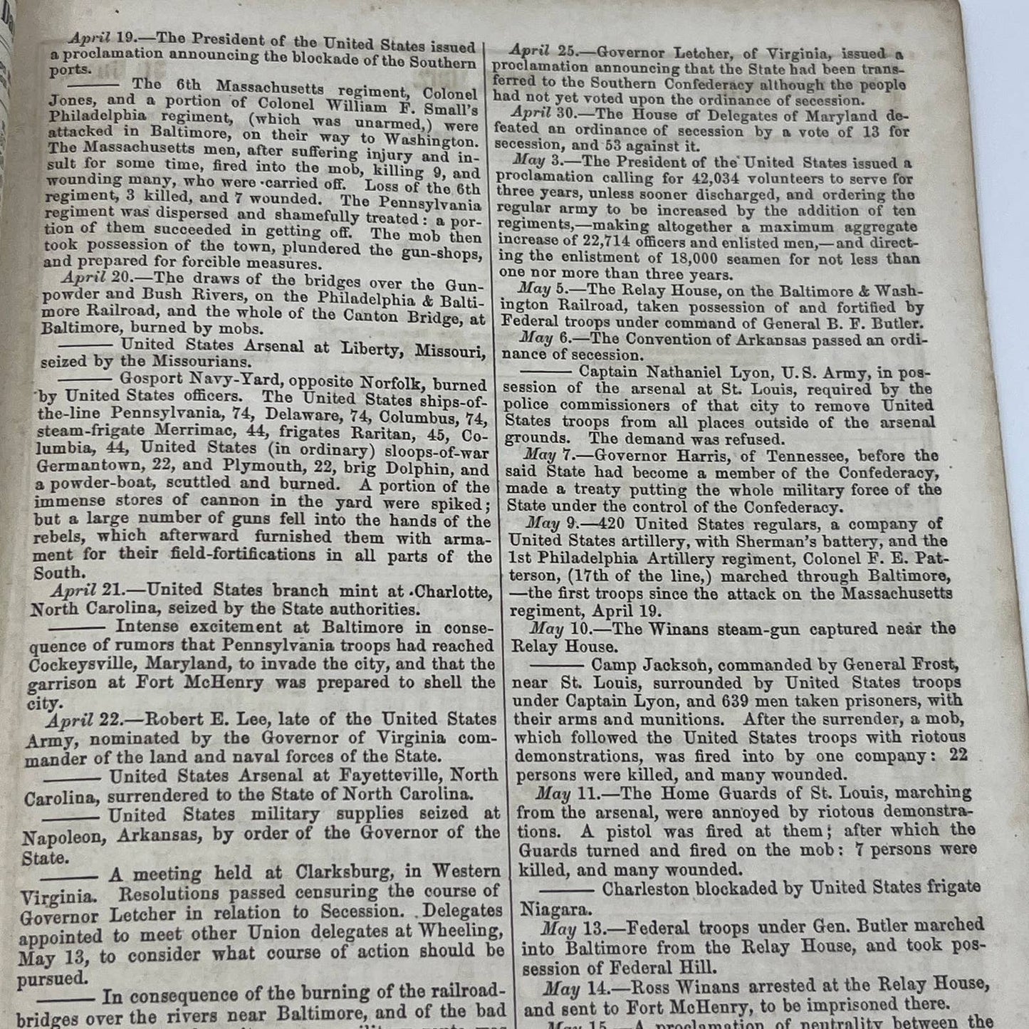 1862 Civil War The Old Franklin Almanac for 1862 A. Winch Philadelphia No. 3 TG6