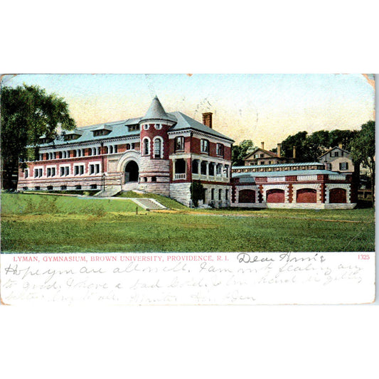 Lyman Gymnasium Brown University Providence RI 1909 - Original Postcard TJ9-P1