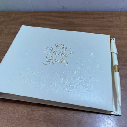 New Hallmark Wedding Guest Book Album with Pen and Box TH8
