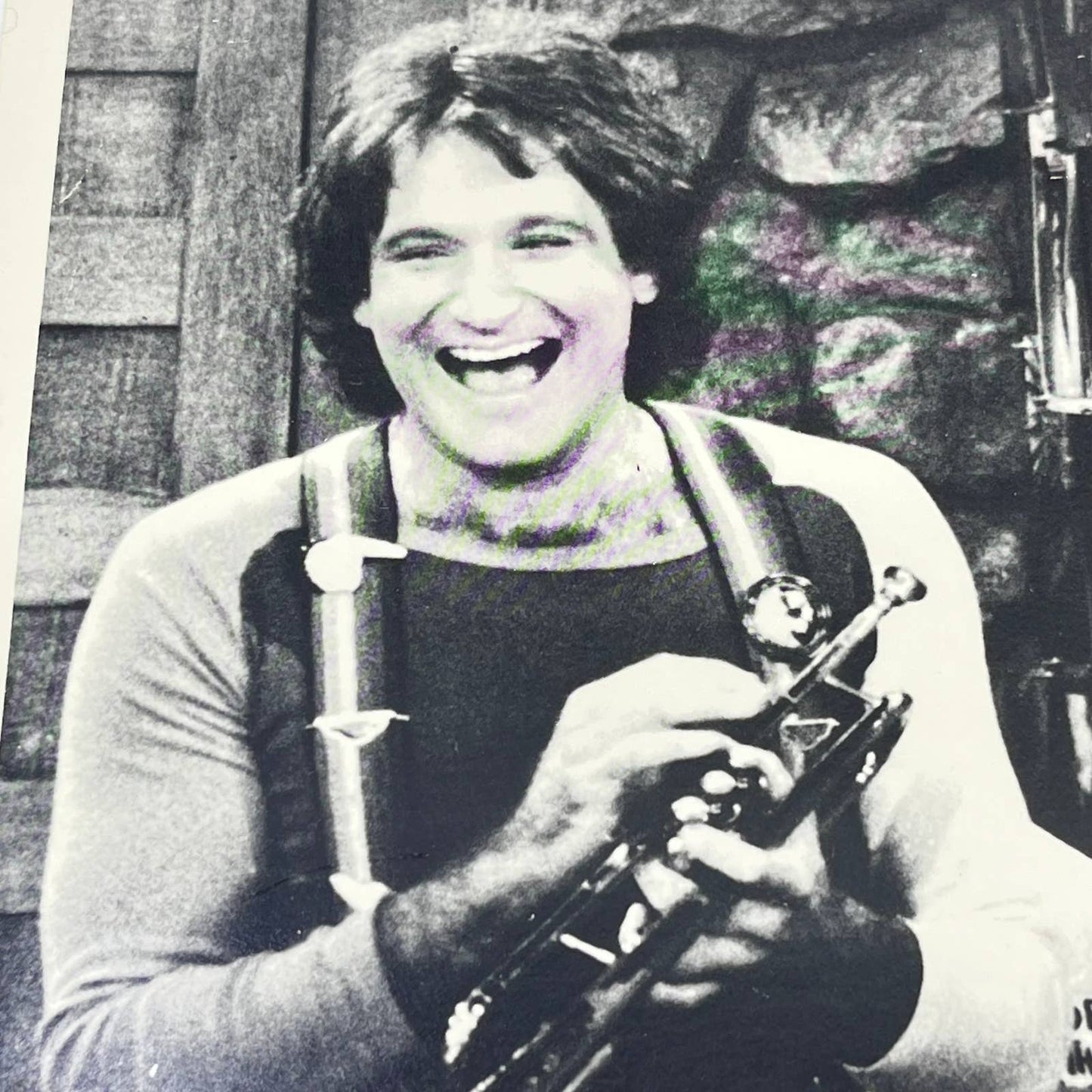 Vintage Robin Williams Mork & Mindy Photo Movie Still Black & White 8x10 AB4-44