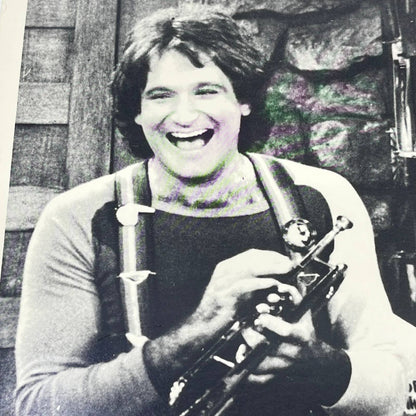Vintage Robin Williams Mork & Mindy Photo Movie Still Black & White 8x10 AB4-44