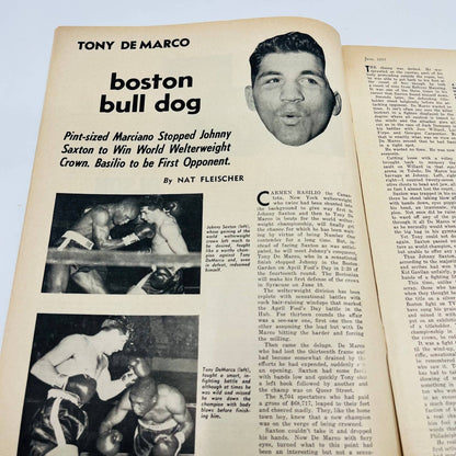 1955 June - The Ring Boxing Magazine – Rocky Marciano Don Cockell Cover TA5