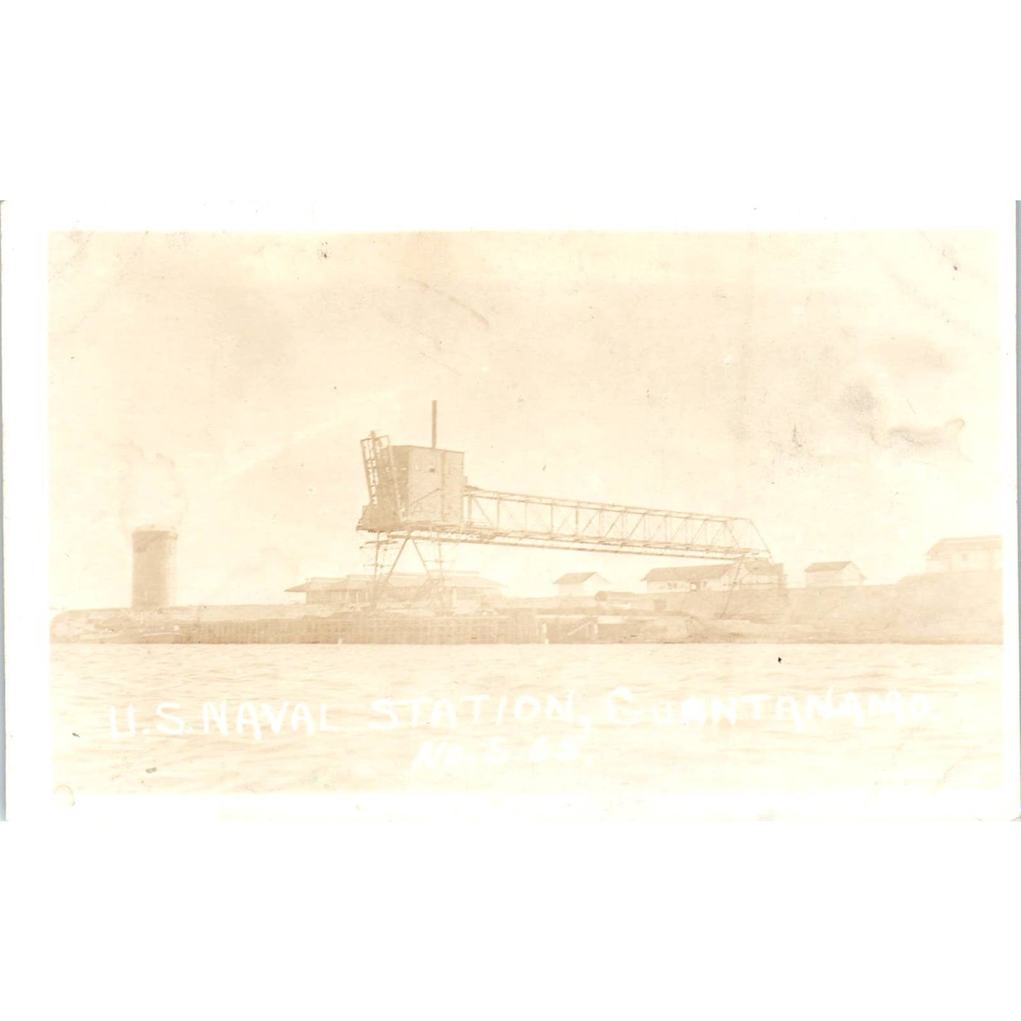 Antique Postcard RPPC US Naval Station Guantanamo Cuba SE8