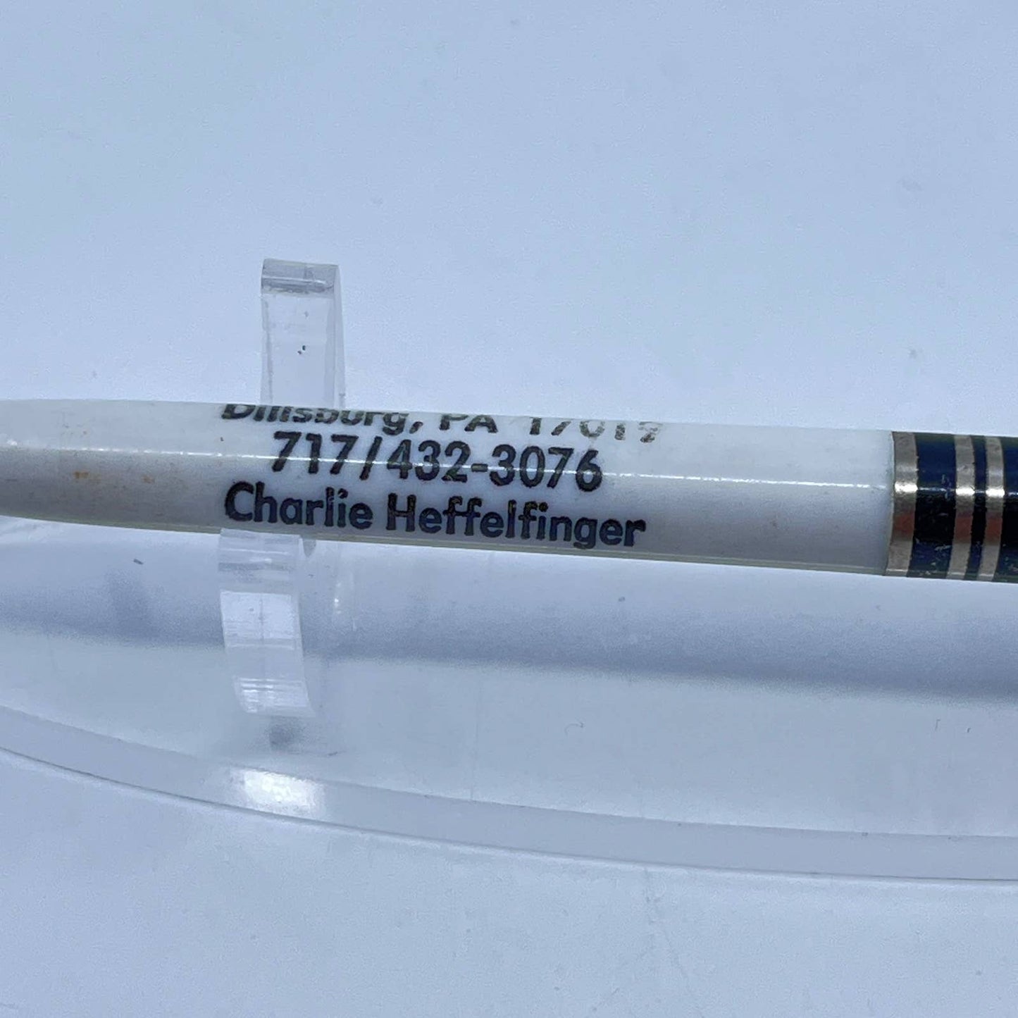 VTG Ad Ballpoint Pen Charlie Heffelfinger Auto Supplies Dillsburg PA SD7