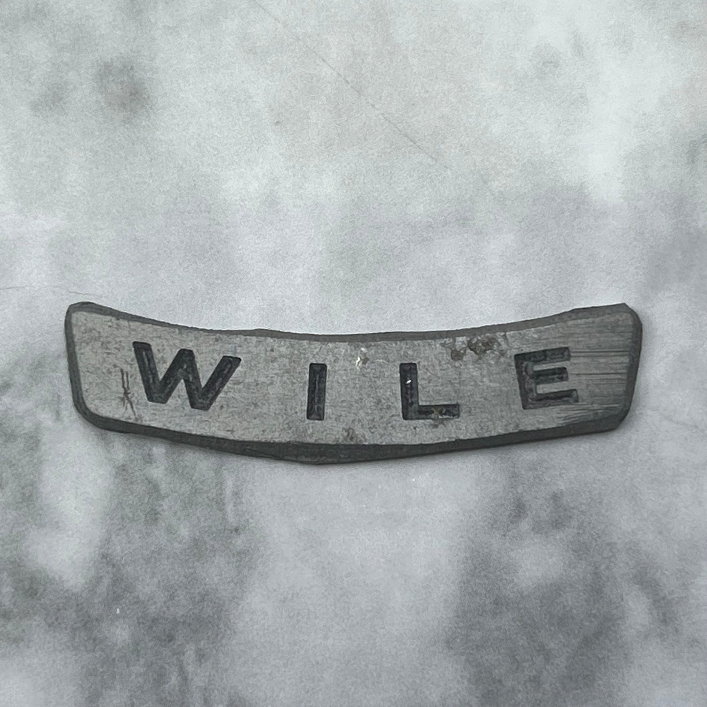 Vintage Letterpress Printers Block Plate TV Radio Call Letters WILE SE841