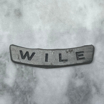 Vintage Letterpress Printers Block Plate TV Radio Call Letters WILE SE841